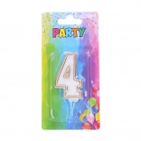 Bougie de fête n° 4 dorée