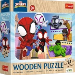 Puzzle en bois Spidey et ses amis incroyables 24 pièces