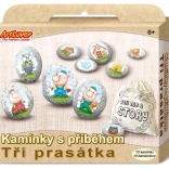 Pierres avec l'Histoire des Trois Petits Cochons