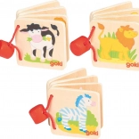 Mini-livre en bois pour enfants Goki