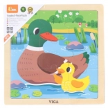 VIGA puzzle en bois canetons – 9 pièces