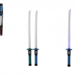 Épée Samurai en plastique lumineuse 73 cm