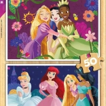 Puzzle en bois DISNEY princesses 2×50 pièces