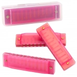 Harmonica diatonique rose pour enfants et débutants avec étui