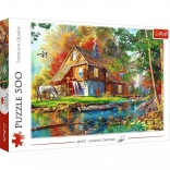 Puzzle 500 pièces – maisonnette au bord de la rivière TREFL