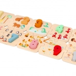 Puzzle en bois avec chiffres et animaux Montessori