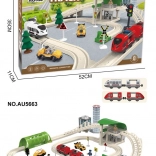 Circuit ferroviaire urbain avec lumières et sons, 80 pièces