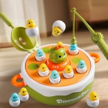 WOOPIE dino set de jeu 4-en-1 avec pêche magnétique et catapulte