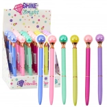 Stylo-bille élégant avec perle et encre bleue