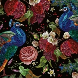 Puzzle Jardin mystérieux : Paons parmi les roses 1000 pièces