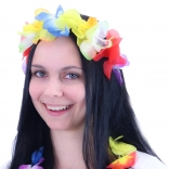 Serre-tête hawaïen avec fleurs pour carnaval
