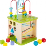 Small Foot cube en bois motorique avec labyrinthe 5 en 1