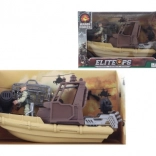 Navire de guerre avec soldat et accessoires