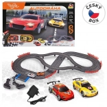 circuit de course Racing Collection avec 2 voitures et commandes, longueur de piste 440 cm