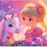 Puzzle Castorland princesse avec licorne 100 pièces