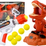 Jeu amusant de tir de dinosaures avec balles en mousse