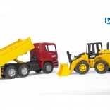 Camion benne MAN Bruder et chargeur frontal FR130