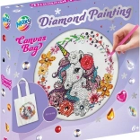 Peinture diamant – sac en toile Licorne 25 × 31 cm