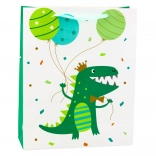 Sac cadeau Dinosaure avec ballons 32 x 26 x 10 cm