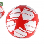 Ballon de football gonflé rouge et blanc 23 cm