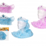 Serre-tête de carnaval avec voile – coloris assortis