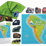 Puzzle en bois Amérique du Sud et ses animaux - 16 pièces et 10 animaux