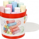 GOKI craies de trottoir colorées en seau, 15 pièces