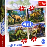 Puzzle 4-en-1 Dinosaures fascinants