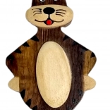 Magnet en bois tigre – décoration faits main pour réfrigérateur