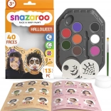 Snazaroo coffret 8 couleurs pour le visage et le corps avec pochoirs Halloween