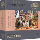 Puzzle en bois TREFL Wood Craft Origin Amitié canine 1000 pièces
