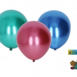 Ballons gonflables 25 cm, lot de 5 pièces, chromés