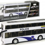 Autobus de police à impériale avec mécanisme à friction, lumières et sons