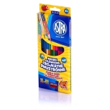 Crayons de couleur triangulaires double pointe 24 couleurs ASTRA, 12 pcs