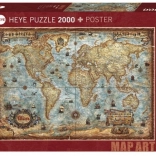 Puzzle HEYE – Monde, 2000 pièces