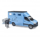 Bruder Mercedes‑Benz Sprinter transporteur de chevaux avec figurine