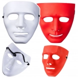 Masque de carnaval intégral avec élastique – blanc ou rouge