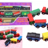 Train en bois avec aimants - ensemble de 12 pièces