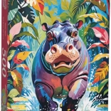 Puzzle hippo heureux 500 pièces CHERRY PAZZI