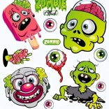 Thermocollants zombie pour Halloween – petite planche