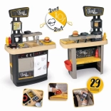 Smoby Food Corner 2-en-1 bar pour enfants et cuisine avec accessoires