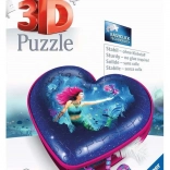 RAVENSBURGER Puzzle 3D cœur sirène – boîte à bijoux, 54 pièces