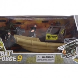 Set militaire avec bateau, moto et figurines