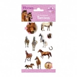 Tatouage coloré avec motif de chevaux - 12 pcs