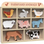 Set d’animaux de la ferme 2Kids Toys en bois FSC
