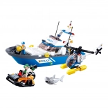 Sluban Police Bateau et Hélicoptère Set