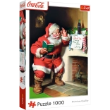 Puzzle 1000 pièces Coca‑Cola de Noël – Santa près de la cheminée