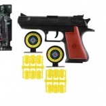 Pistolet à bouchon en plastique avec munitions et cibles 17 cm