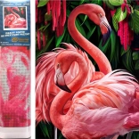 Peinture au diamant Flamants Roses 30x40cm