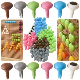 Masterkidz chevilles colorées Jumbo pour panneau STEM 128 pcs - 6 couleurs